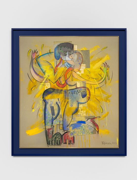 Whos Iconic Kiss by Simon Fujiwara contemporary artwork Painting