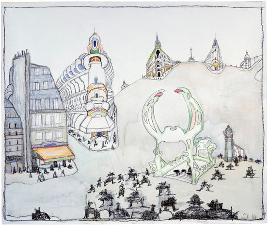 Paris by Saul Steinberg contemporary artwork Painting