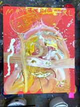 MEINE KUNSTFRATZE RENDA IST FAST SO LUXURIOS WIE MANDY UND BRENDA by Jonathan Meese contemporary artwork painting