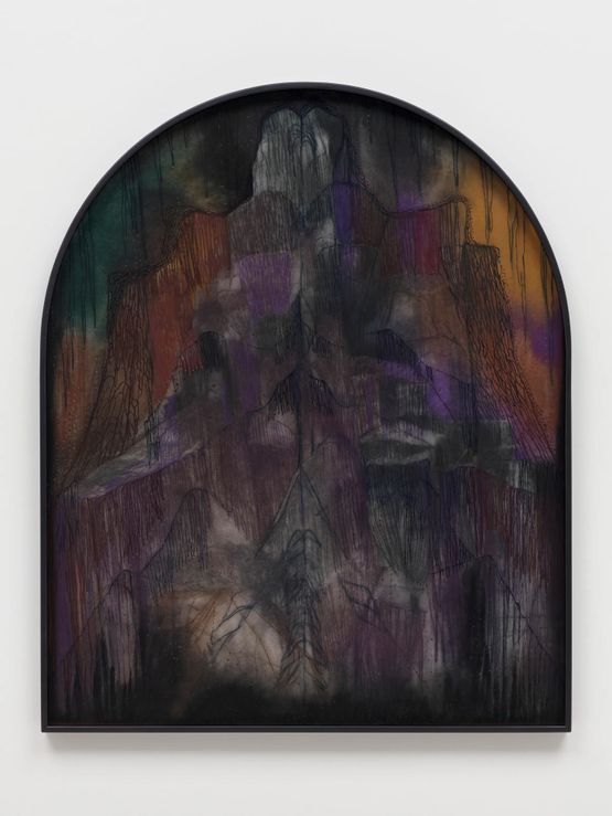 Coalescaria the co-formed presence of paired stalagmites becoming monuments through a shared long weather the recognition that identity and strength deepen when grown together in obscurity. by Marguerite Humeau contemporary artwork Works on Paper