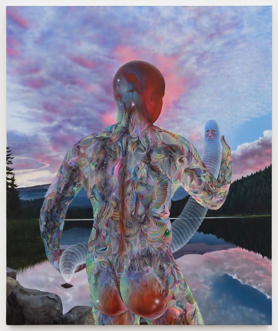 What a Caterpillar Calls the End of the World We Call a Butterfly by Wang Haiyang contemporary artwork Painting