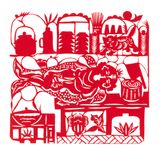 Fish on a chopping board by Xiyadie contemporary artwork works on paper