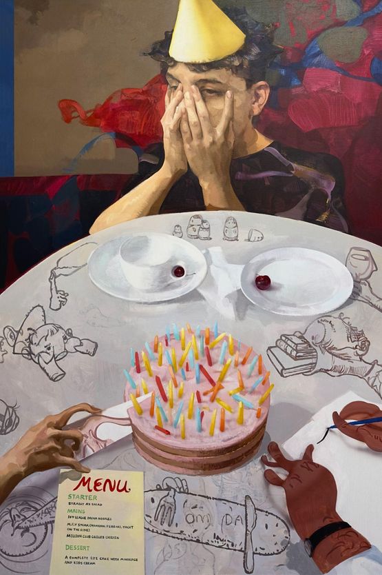 Wishful wish by Deng Shiqing contemporary artwork Painting