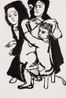 Girl and Dog with Nuns by Paula Rego contemporary artwork Works on Paper