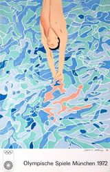 Original Munich Olympic Poster by David Hockney contemporary artwork print works on paper