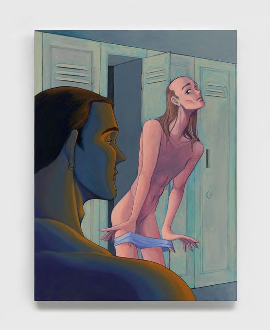 Locker Room Etiquette by Julien Ceccaldi contemporary artwork Painting