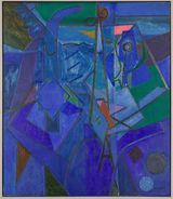 Theme Blue by Perle Fine contemporary artwork painting
