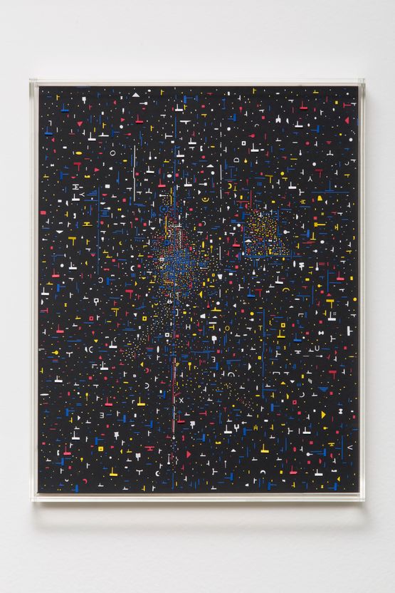 Black Complot color by Marco Maggi contemporary artwork Painting