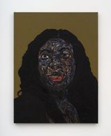Black Padded Blouse by Amoako Boafo contemporary artwork painting