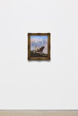 Jeune taureau sautant la barriere dapres Rosa Bonheur by Louise Sartor contemporary artwork painting