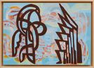 The Historical Creature Caught in the Struggle Between Master and Slave by Memed Erdener contemporary artwork Painting