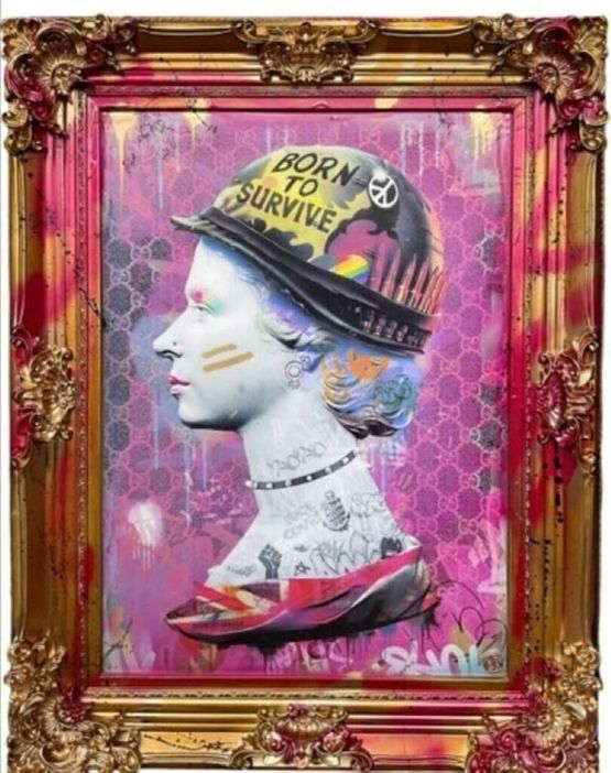 Forever the Queen by Dan Pearce contemporary artwork Mixed Media