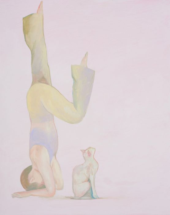 Where the Cat Gazes 1 by Xiao Hanqiu contemporary artwork Painting