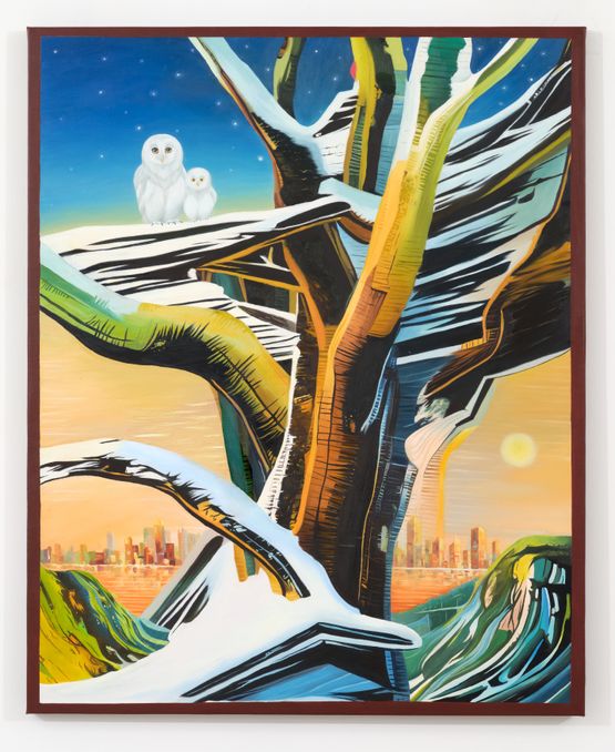 Asleep in the Bustling City by Liane Chu contemporary artwork Painting