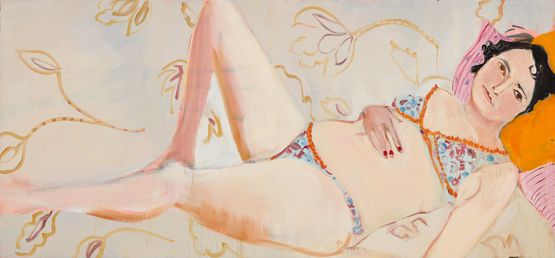 Hettie in the Summer by Chantal Joffe contemporary artwork Painting