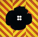Black Button and Herring Bone July 2 2014 by Donald Sultan contemporary artwork mixed media