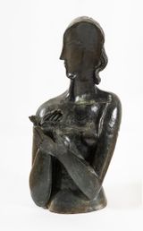 Jeune fille a la Colombe by Ossip Zadkine contemporary artwork sculpture