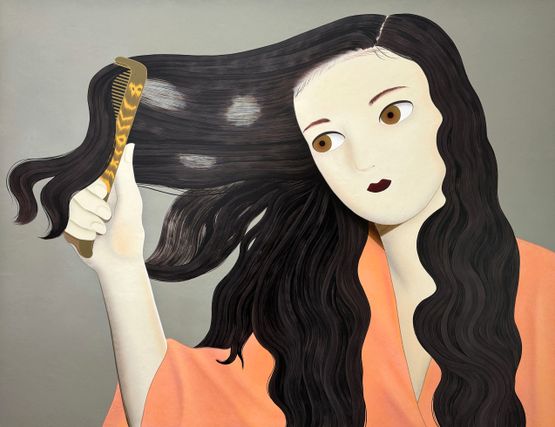 Come under my wings by Jang Koal contemporary artwork Painting