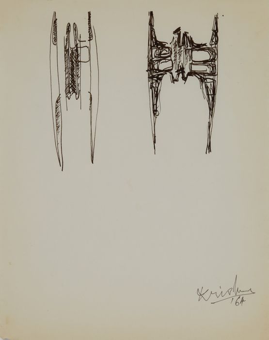 Drawing 97 by Krishna Reddy contemporary artwork Drawing