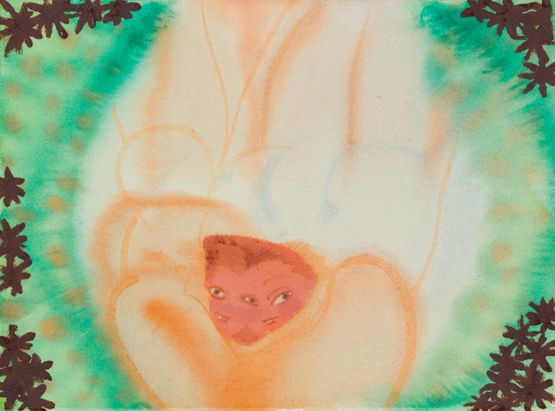Tight Embraces Dont Last Underwater by Sofia Mitsola contemporary artwork Painting