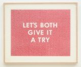 LETS BOTH OF US GIVE IT A TRY by Tammi Campbell contemporary artwork drawing works on paper