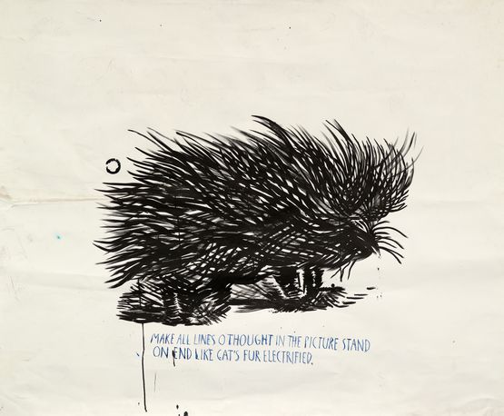No Title Make all lines... by Raymond Pettibon contemporary artwork Works on Paper