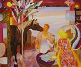 Purple House by Evgeniya Dudnikova contemporary artwork painting