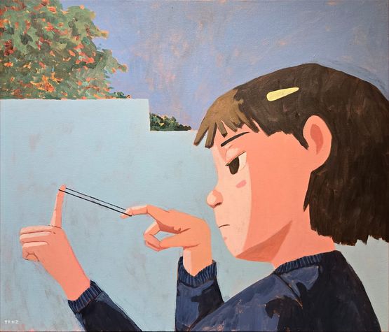 Rubber Band Standoff by Trnz contemporary artwork Painting