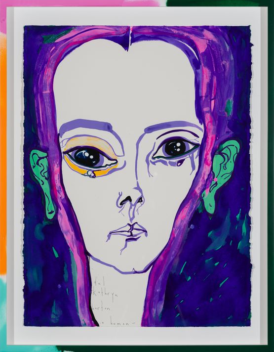 a human by Del Kathryn Barton contemporary artwork Painting