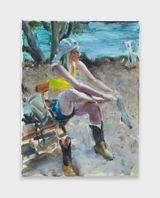 Socks on the beach by Jenna Gribbon contemporary artwork painting