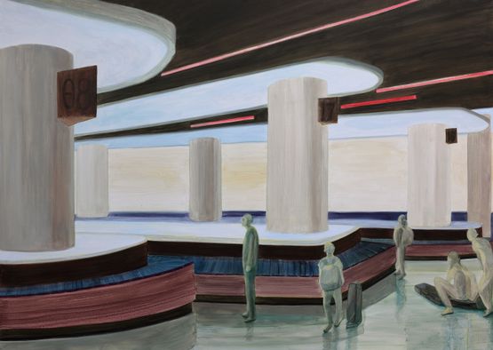 The Airport -  CD028 by Anna Ngan Leong Cheung contemporary artwork Painting