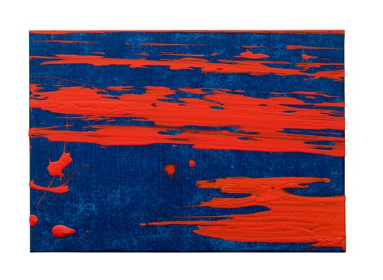 Le ciel rouge et le long murmure de la mer by Fabienne Verdier contemporary artwork Painting