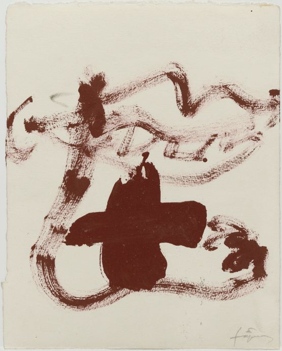 Boca peu i creu by Antoni Tapies contemporary artwork Works on Paper