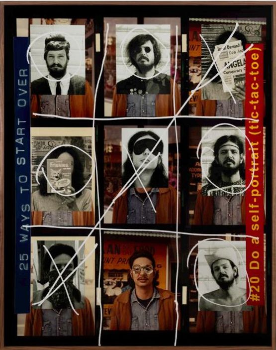 25 Ways to Start Over 20 Do a self-portrait tic-tac-toe by Allen Ruppersberg contemporary artwork Print