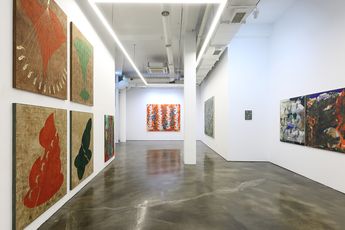 Contemporary art exhibition Woo Min Jung Carving the Moons surface at Gallery Chosun Seoul South Korea