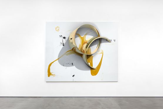 Gold PamphID by Seth Price contemporary artwork Painting