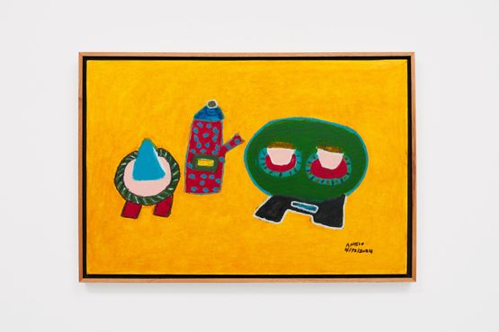 As canecas e o queijo e o bule The Mugs and the Cheese and the Teapot by Anisio O. Couto contemporary artwork Painting