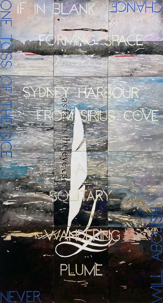 Solitary Plume by Imants Tillers contemporary artwork Painting