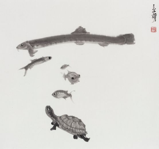 Swim 2 by Zhou Jingxin contemporary artwork Works on Paper