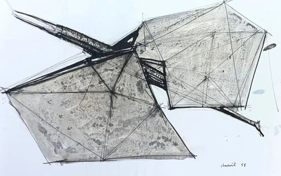 Study Related to Bird III by Lynn Chadwick contemporary artwork Painting