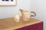 Glazed ceramic jug with cup by Karl Fritsch contemporary artwork sculpture