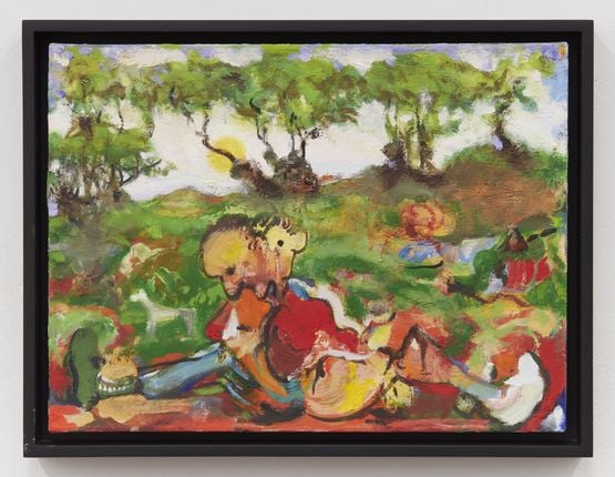 Two Figures by Verne Dawson contemporary artwork Painting
