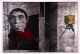 Head silver by Brook Andrew contemporary artwork mixed media