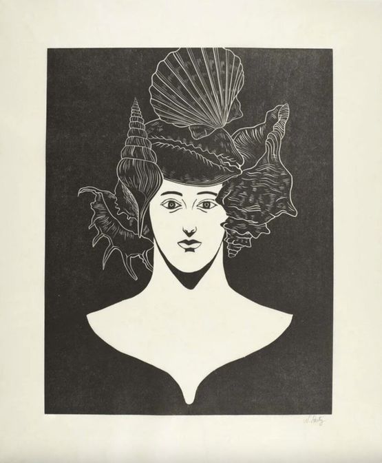Portrait With Shells by Nicolas Party contemporary artwork Print