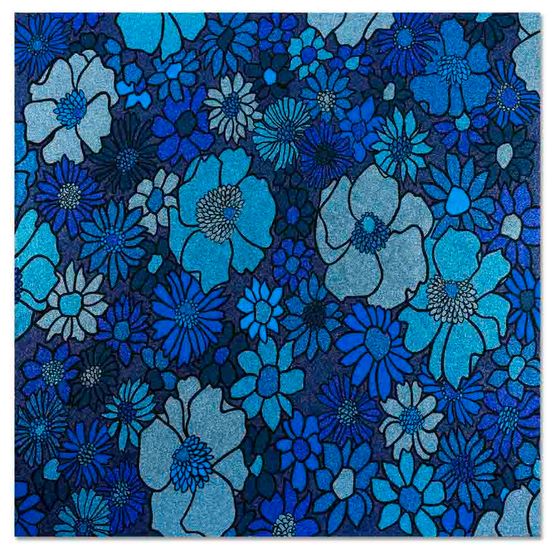 Thanks Dark Blue by Reuben Paterson contemporary artwork Painting