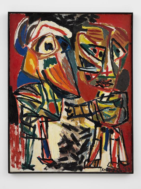 Boy with Bird by Karel Appel contemporary artwork Painting