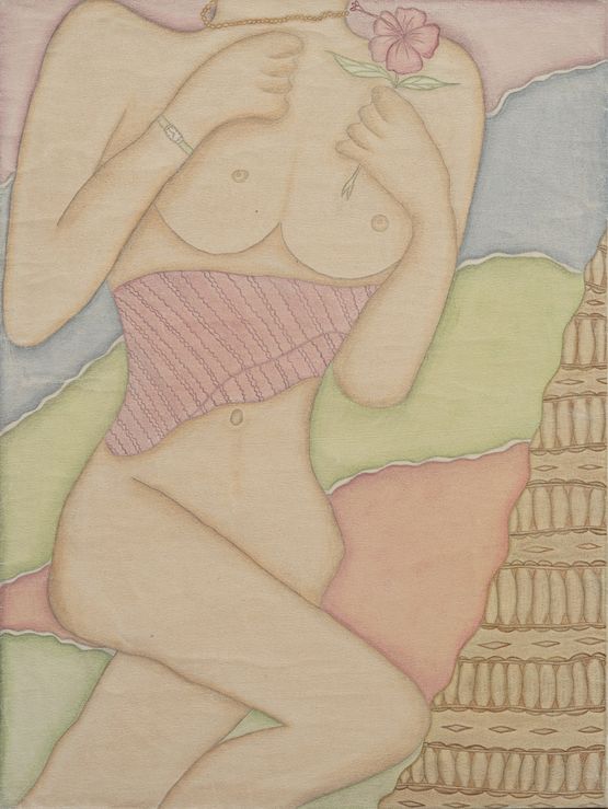 Menanti Kedatangan Bapak by I Gusti Ayu Kadek Igak Murniasih contemporary artwork Painting