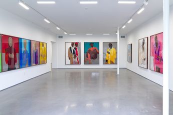 Contemporary art exhibition Serge Attukwei Clottey Beyond Skin at Simchowitz West Hollywood United States
