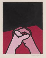 Clasped Hands by Patrick Caulfield contemporary artwork painting