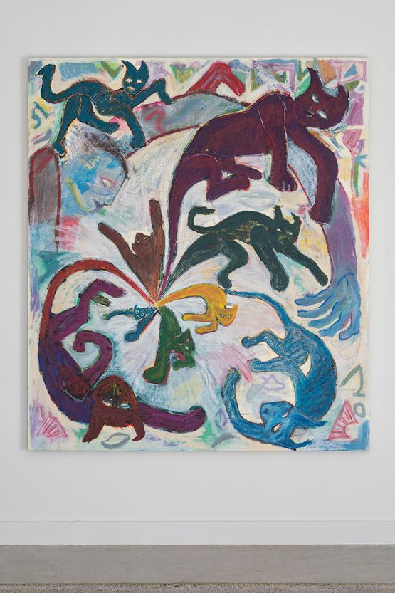 An Endless Supply of Cats by Kieren Seymour contemporary artwork Painting